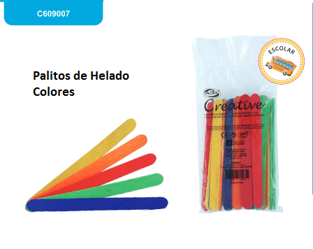 Palitos de Helado Colores    C609007