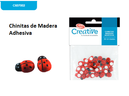 Chinitas de Madera Adhesiva    C607002