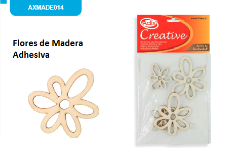 Flores de Madera Adhesiva     AXMADE014