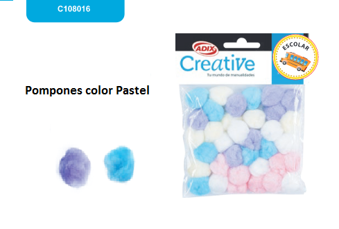 Pompones Color Pastel    C108016