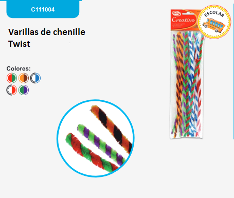 Varillas de Chenille Twist    C111004