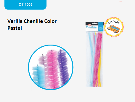 Varilla Chenille Color Pastel    C111006