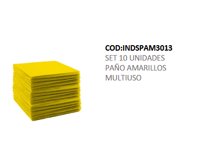 Set 10 Unidades Paño Amarillo Multiuso