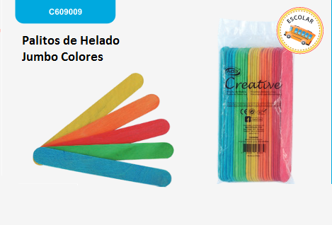 Palitos de Helado Jumbo Colores    C609009