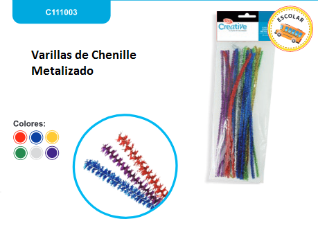 Varillas de Chenille Metalizado    C111003