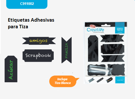 Etiquetas Adhesivas para Tiza    C911002